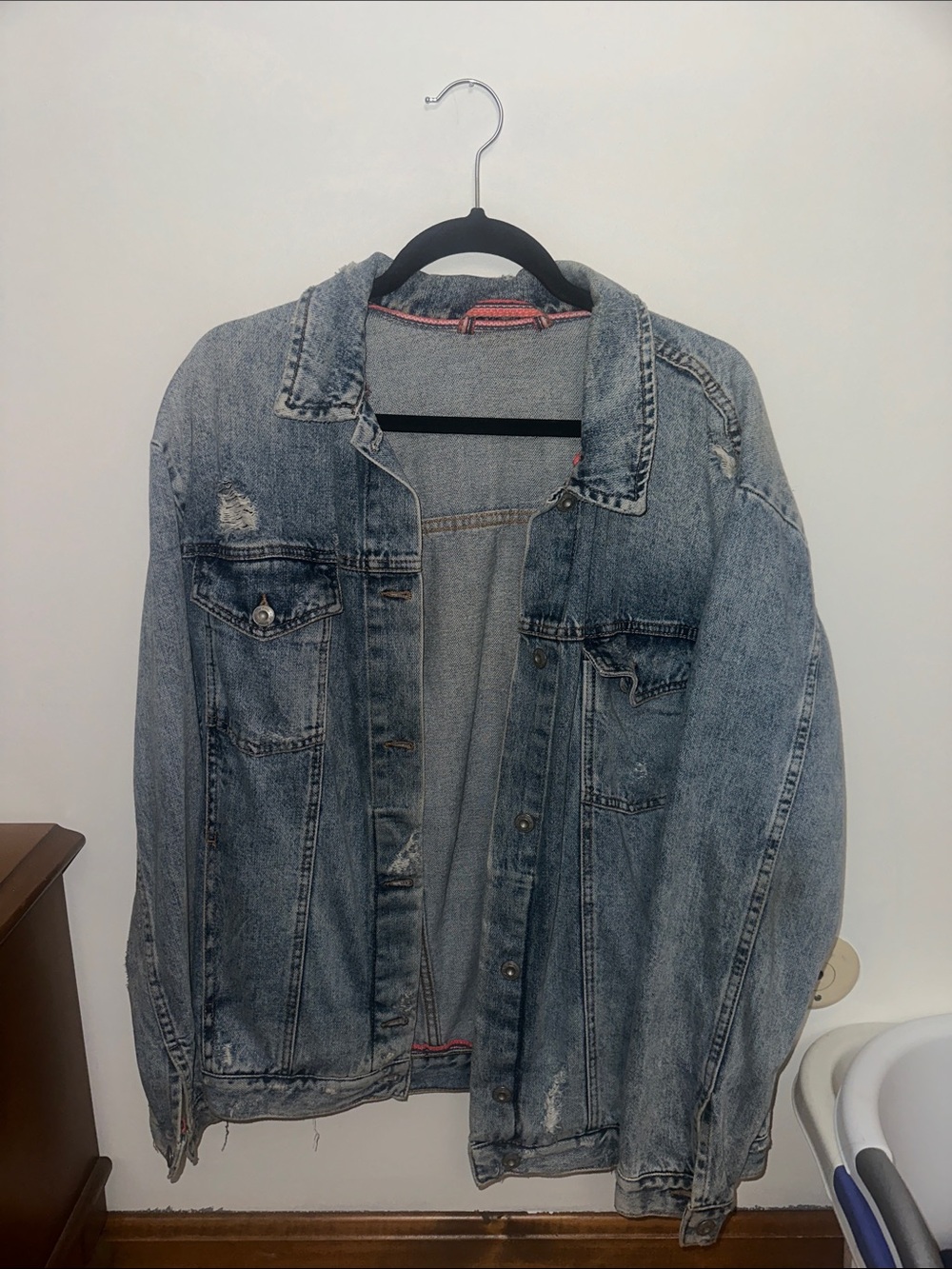 FREE PEOPLE OVERSIZED DENIM JACKET